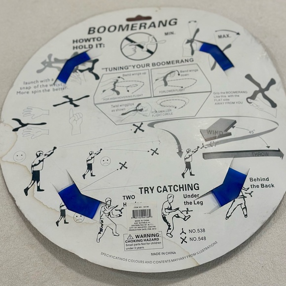 Boomerang by Zanco 4 Finn - Returning Mowgli | NEW! Different COLORS! Lot of 7 - Picture 4 of 5